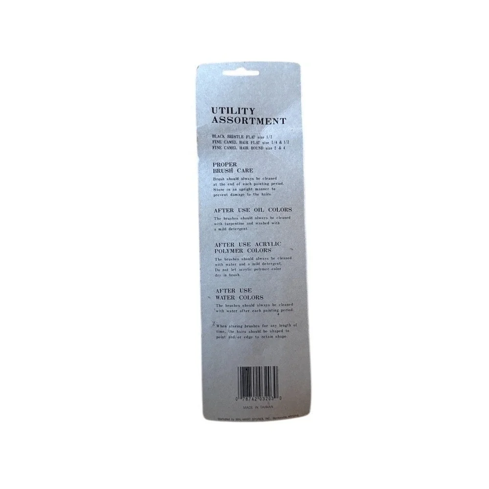Create-a-Craft Hobby Brushes Utility Assortment 5-Piece Paint Brush Set model